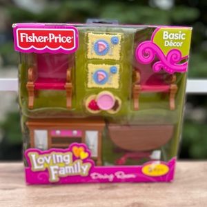 Vintage Fisher Price Loving Family Dining Room Set NIP